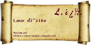 Laux Őzike névjegykártya
